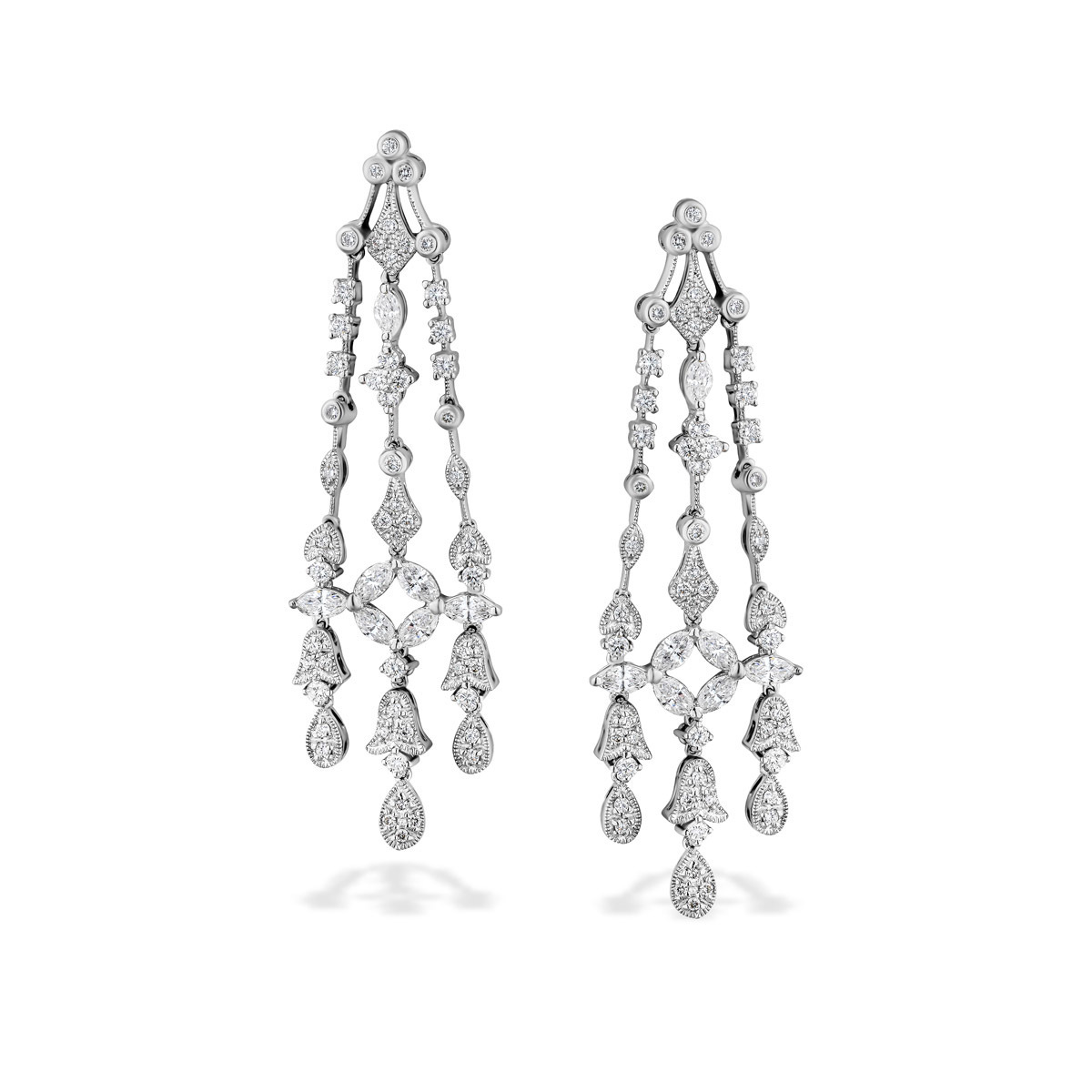 گوشواره برلیان و مارکیز کد 15608